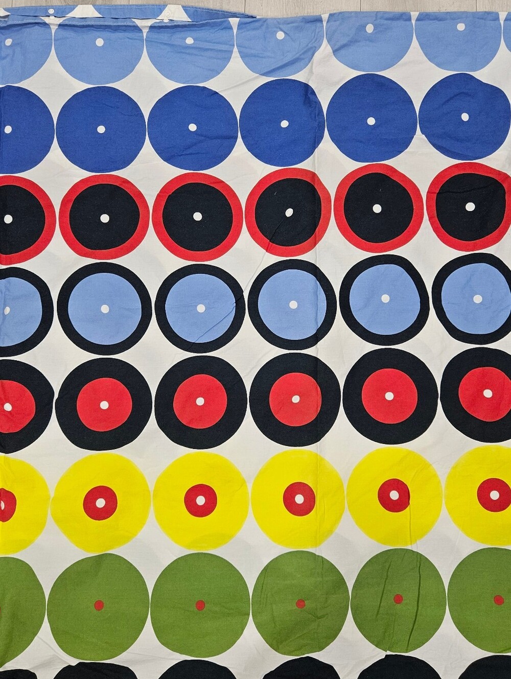 VTG IKEA Tvablad Rund FULL Duvet & STD Shams Mod Dot Scandinavian Pop Art Cotton - Picture 5 of 12